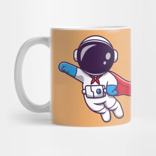 Cute Astronaut Super Hero Flying (2) Mug